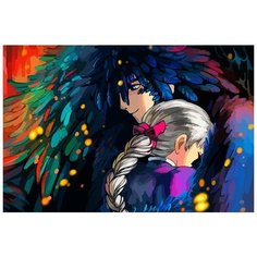 Картина по номерам на холсте Аниме Ходячий замок Хаула - 8017 Г 60x40