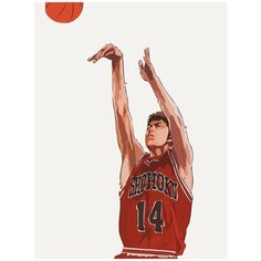 Картина по номерам на холсте Аниме Slam Dunk (Слэм-данк) - 8568 В 30x40