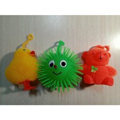 Набор антистресс мялкая-тянучка Лохматики, 3 шт. Noname