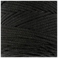 Пряжа "Macrame Cotton" 20% полиэстер, 80% хлопок 225м/250гр (750 черный) Yarn Art