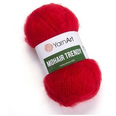 Пряжа для вязания YarnArt Mohair trendy 100гр 220м (50% мохер, 50% акрил) (105 красный), 5 мотков