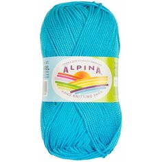 Пряжа Alpina Anabel, 100% мерсеризованный хлопок, 10*50 г, 120 м+-6 м, №402, ярко-голубой