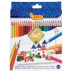 730/24 Карандаши цветные JOVI, 24цв, заточен, картон, европодвес