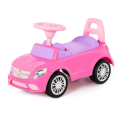 Каталка-автомобиль "SUPERCAR" №3 со звуковым сигналом (розовая) Полесье