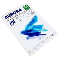 Альбом для акварели на спирали Aurora Rough А4 12 л 300 г 100% целлюлоза