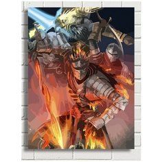 Картина по номерам игра Dark Souls (Сигмайер, Арториас, Гвин) - 8406 В 30x40