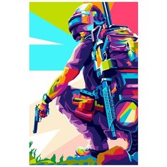 Картина по номерам на холсте игра PUBG - 8894 В 60x40