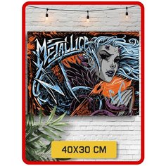 Картина по номерам на холсте музыка Metallica - 8666 Г 30x40