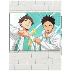 Картина по номерам аниме Волейбол (Haikyuu, Хината, Акаши, Бокуто) - 8128 Г 30x40