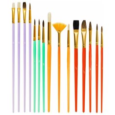 Набор кистей Мульти-Пульти пони, щетина, 15 шт, SB_37591 №1, 15 шт., разноцветный