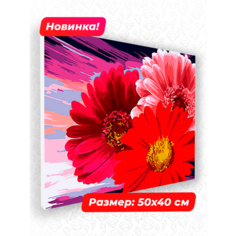 Картины по номерам "Герберы" / Цветы 40х50 Mozartsmile