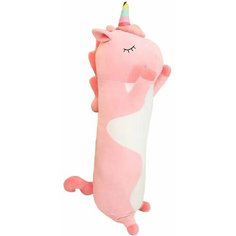 Игрушка подушка длинная мягкая для детей розовый Единорог Батон 70 см, подарок для девочки, JWI9202 Essa