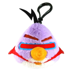 Мягкая игрушка-брелок Сиреневая космическая злая птичка (Angry Birds Space - Purple Bird), 8 cм, 92677-V