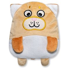 Плюшевая игрушка - грелка с вишневыми косточками для новорожденных Штучки, к которым тянутся ручки Пузики кот, 0+