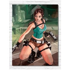 Картина по номерам на холсте Игра Tomb Raider Лара Крофт (PS 5, PS 4, PS 3, Xbox 360, Xbox ONE, PC, ios) - 9464 В 30x40