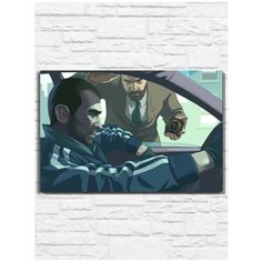 Картина по номерам на холсте Игра Grand Theft Auto (PS 5, PS 4, PS 3, Xbox 360, Xbox ONE, PC, ios) - 9430 Г 60x40