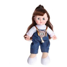 Кукла мягконабивная «Милашка» 32 см, со звуком, в комбинезоне NO Name