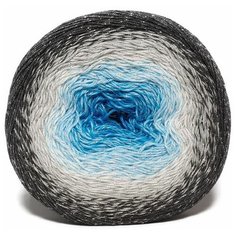 Пряжа YARNART FLOWERS MOONLIGHT, т. сер/бел/гол. бирюз - 3251, 53% хлопок, 43% полиакрил, 4% металлик, 2 мотка, 260 г, 1000 м.