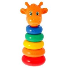 Пирамидка Жирафик, 5 колец, высота 25 см. / Развивающая игрушка для малышей Solomon