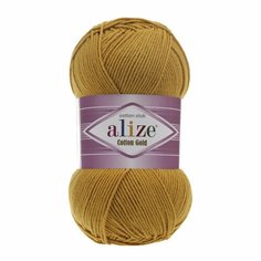 Пряжа ALIZE Cotton gold, шафран - 02, 55% хлопок, 45% акрил, 5 мотков, 100 г, 330 м.