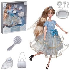 Кукла-модель "Бал принцессы" с диадемой, котенком и аксессуарами, 30см A Btoys