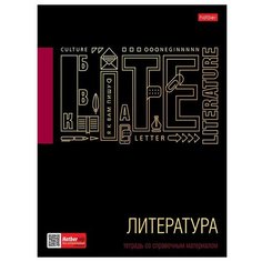 Тетрадь предметная для работ по литературе Hatber "Черное золото" (А5, 46л, линейка, 3D-фольга, 3D-лак, интерактивная информация) 10шт. (46Т5лофлВd2_2 Комус