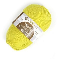 Пряжа Пехорка Австралийский меринос 483 незрелый лимон 95% мериносовая шерсть, 5% акрил 100гр 400м 5 шт