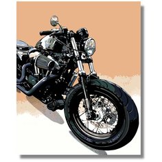 Картина по номерам "Motorcycle / Мотоцикл " холст на подрамнике 60х40