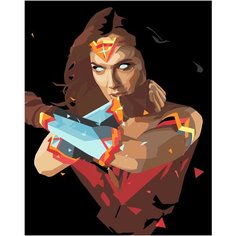 Картина по номерам "Marvel Чудо женщина" холст на подрамнике 40х50
