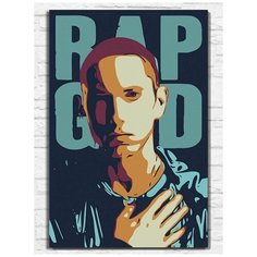 Картина по номерам на холсте музыка Eminem - 11319 В 60x40