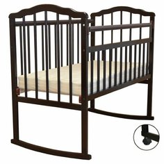 Кроватка MALIKA «Melisa-2» колесо-качалка без ящика венге Малика