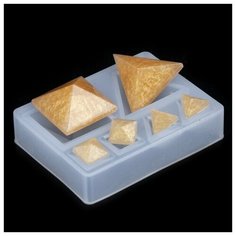 Силиконовый молд для создания кабошонов "Пирамиды" из эпоксидной смолы, воска, гипса. Beads Tree