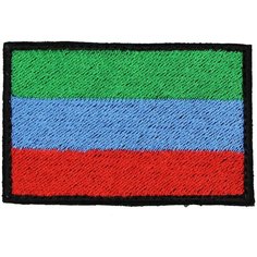 Нашивка, патч, шеврон на липучке "Флаг Дагестана" 70x45mm PTC378 22 ПИНГВИНА