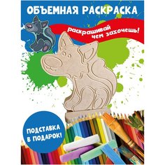 Раскраска 3D детская Волчонок Бум
