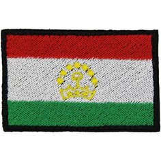 Нашивка, патч, шеврон на липучке "Флаг Таджикистана" 70x45mm PTC394 22 ПИНГВИНА