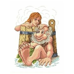 Набор для вышивания Сделано с любовью "Парочка" 25x30 см, Мужчины Девушки Ню-арт Люди