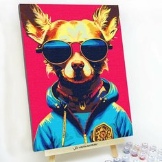 Картина по номерам - Red Panda AI - Чихуахуа в очках