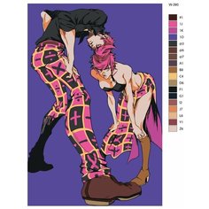 Картина по номерам W-390 "Аниме - невероятное приключение ДжоДжо. Триш Уна" 50х70 Brushes Paints