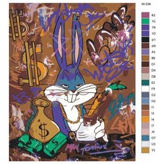 Картина по номерам W-334 "Стрит арт. Багз Банни" 60Х80 Brushes Paints