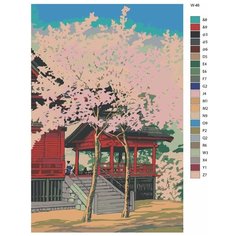 Картина по номерам W-46 "Сакура" 60х90 Brushes Paints