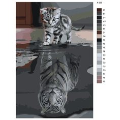 Картина по номерам X-239 "Котенок" 60x90 Brushes Paints