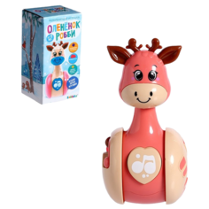 Развивающая игрушка Zabiaka Оленёнок Робби SL-05744A, розовый