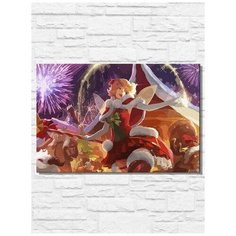 Картина по номерам на холсте игры league of legends, лига легенд, лол, новый год, рождество - 11464 Г 60x40