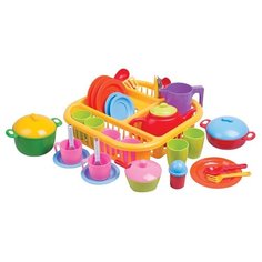 Набор посуды ZARRIN TOYS в корзине, M9-2 разноцветнй