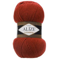 Пряжа Alize Lanagold (Ланаголд) - 1 шт Цвет: 36 терракот 49% шерсть, 51% акрил 100г 240м