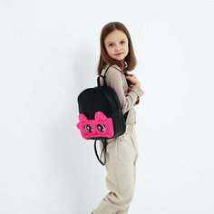 NAZAMOK KIDS Рюкзак из искусственной кожи, детский "Котик", с карманом из плюша, 27*23*10 см