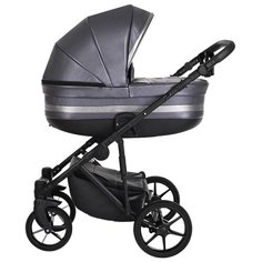 Коляска 2 в1 Pituso Luna Luxury Кожа Silver Dark Grey