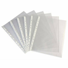 Папка-файл с боковой перфорацией А4 35мкм гладкие комплект 100шт./уп. арт. ПК335. Количество в наборе 3 шт. Noname