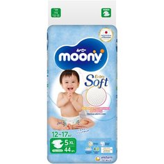 Подгузники детские Moony AirSilky 5 XL 12-17 кг, 44 шт
