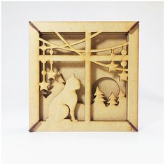 3D Объемное панно для раскрашивания Новогодняя кошка Правильные игры